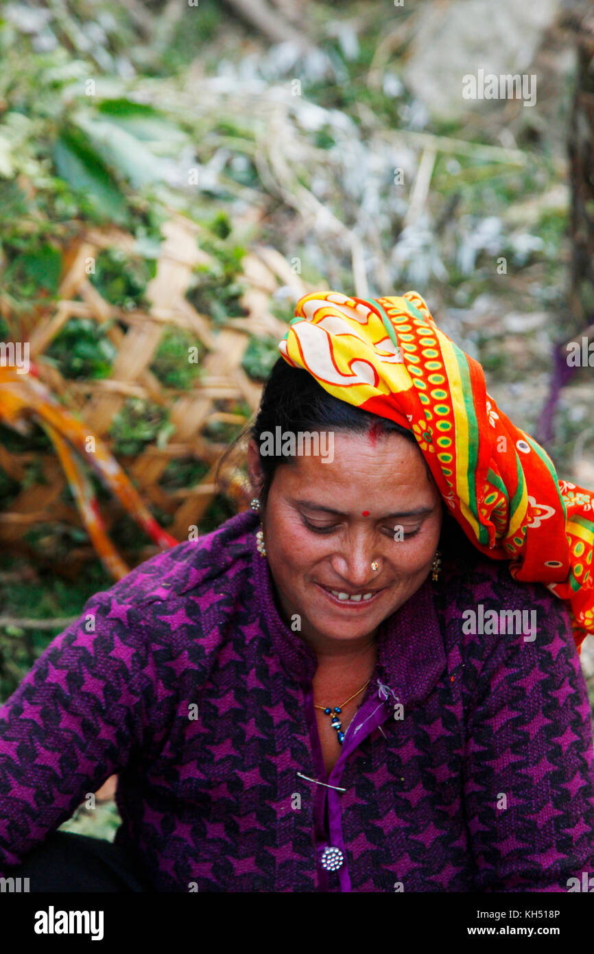 Uttrakhand People doing food processing natural, Beautiful mountain
