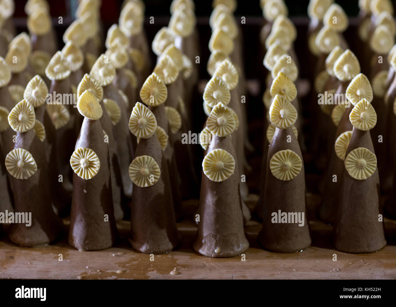Yak butter offerings in Wutun si monastery, Qinghai province, Wutun