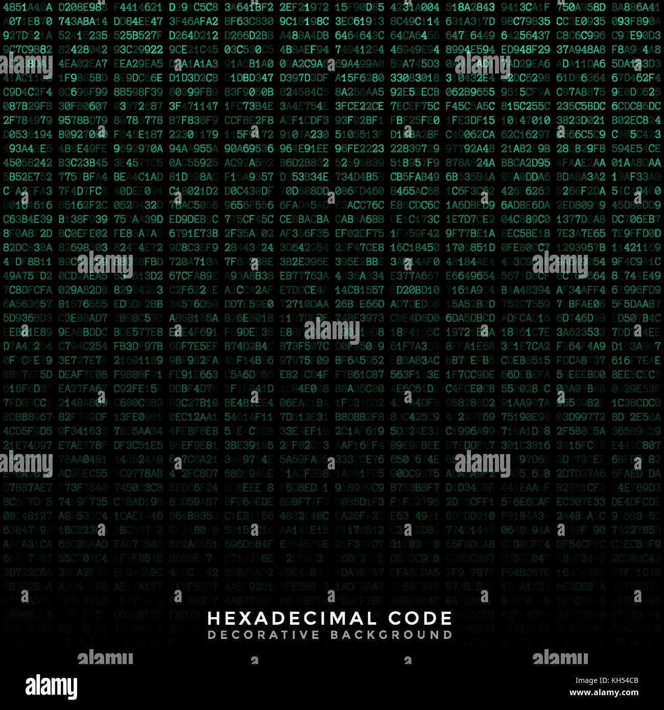 vector green color volumetric hexadecimal code decorative abstract dark background text template Stock Vector