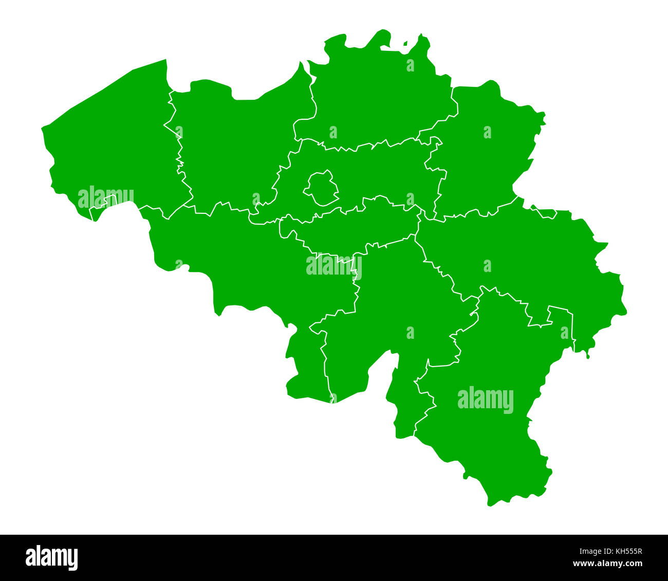 Map of Belgium Stock Photo - Alamy