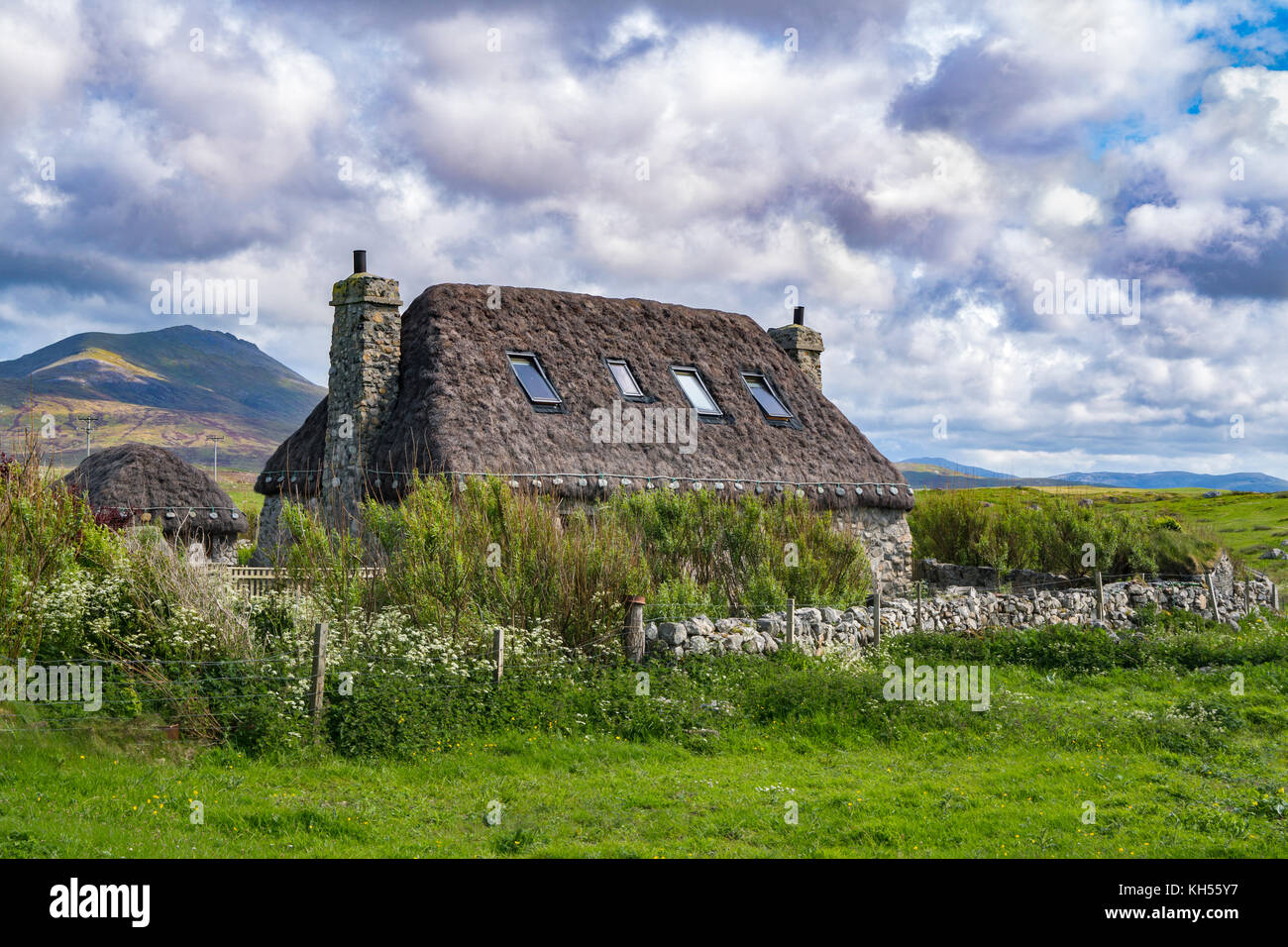 Modernised croft in the Outer Hebrides Stock Photo