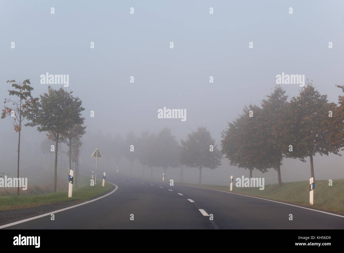 Sichtweite durch Nebel Stock Photo