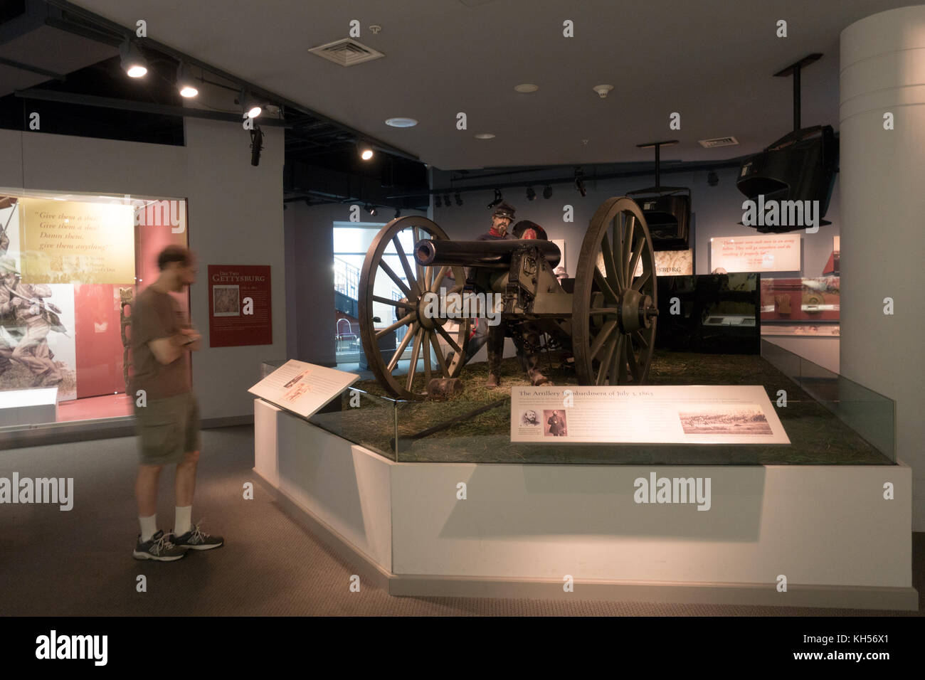 General view inside the National Civil War Museum, Lincoln Circle, Harrisburg, PA, United States Stock Photo