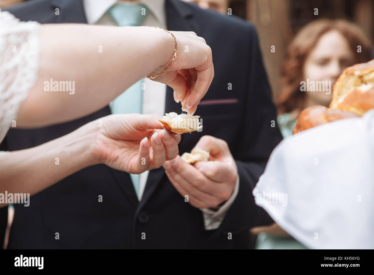 Traditional Ukrainian Food Wedding Reception Stock Photos