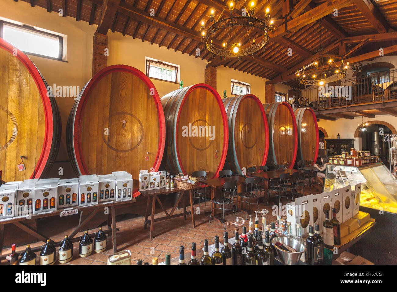 Big wine wooden barrels made by Garbellotto in Italy Stock Photo Alamy
