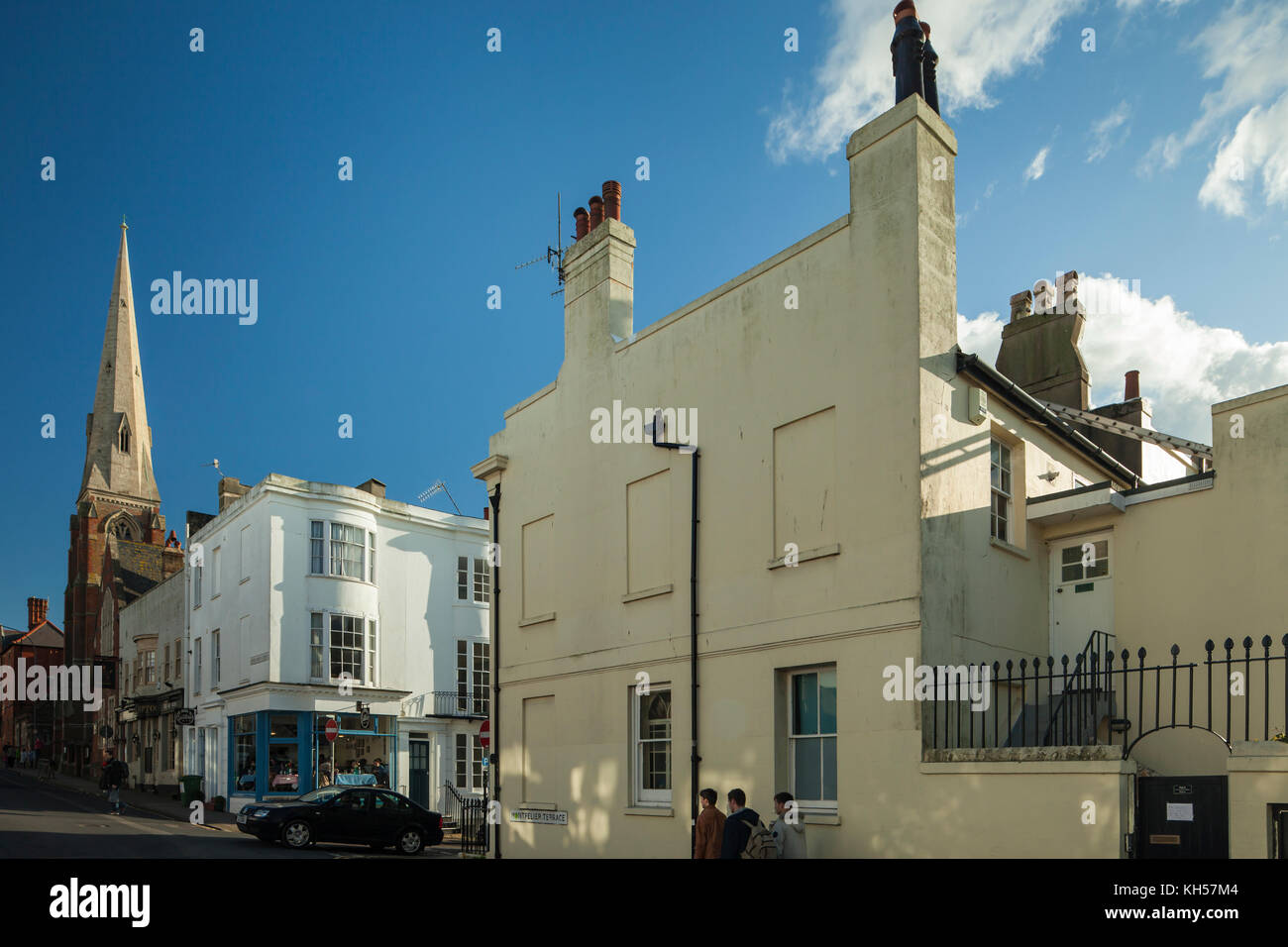 A street in Brighton, East Sussex, England. Stock Photo