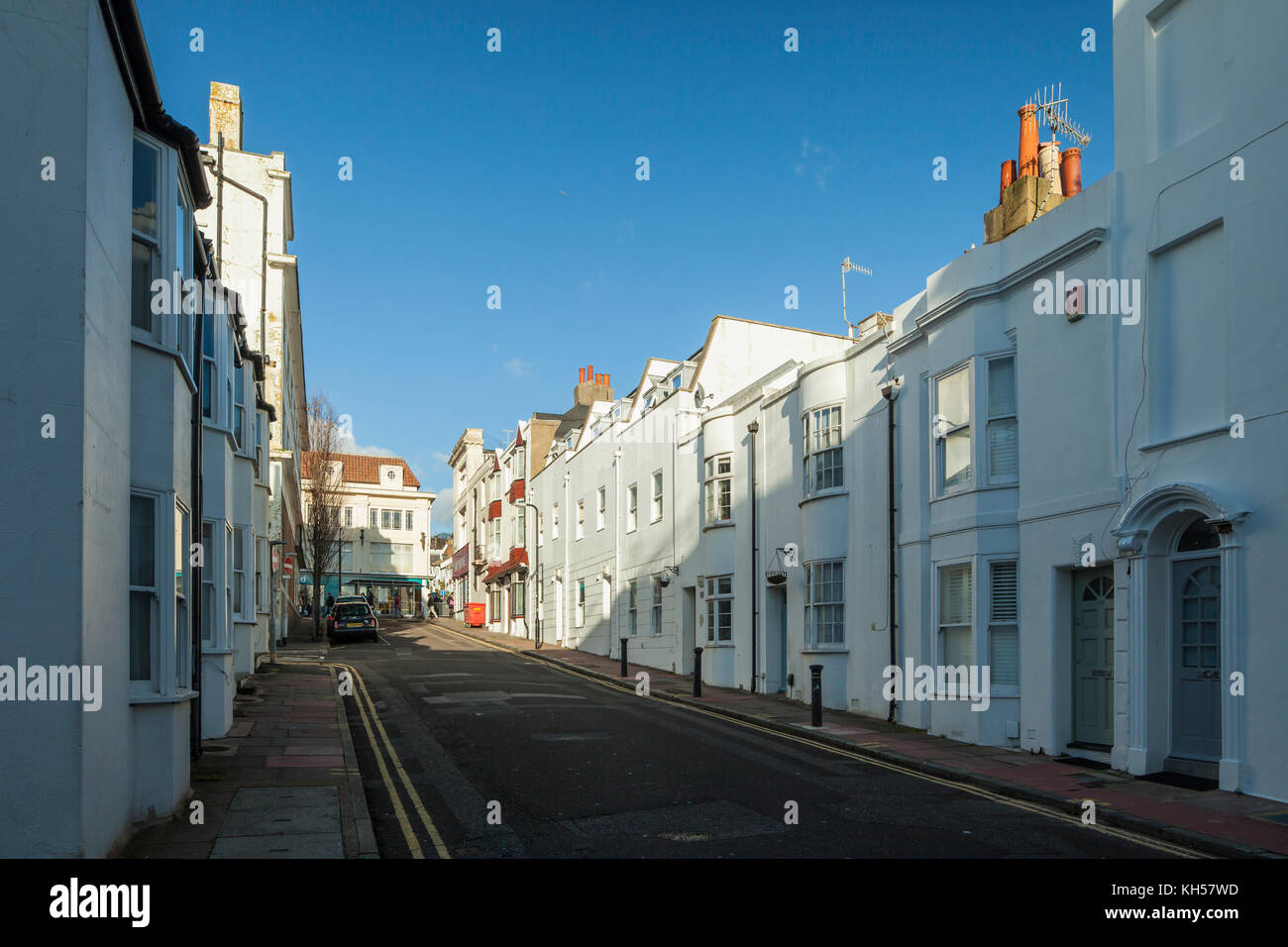 Autumn afternoon in Brighton city centre, East Sussex, England. Stock Photo
