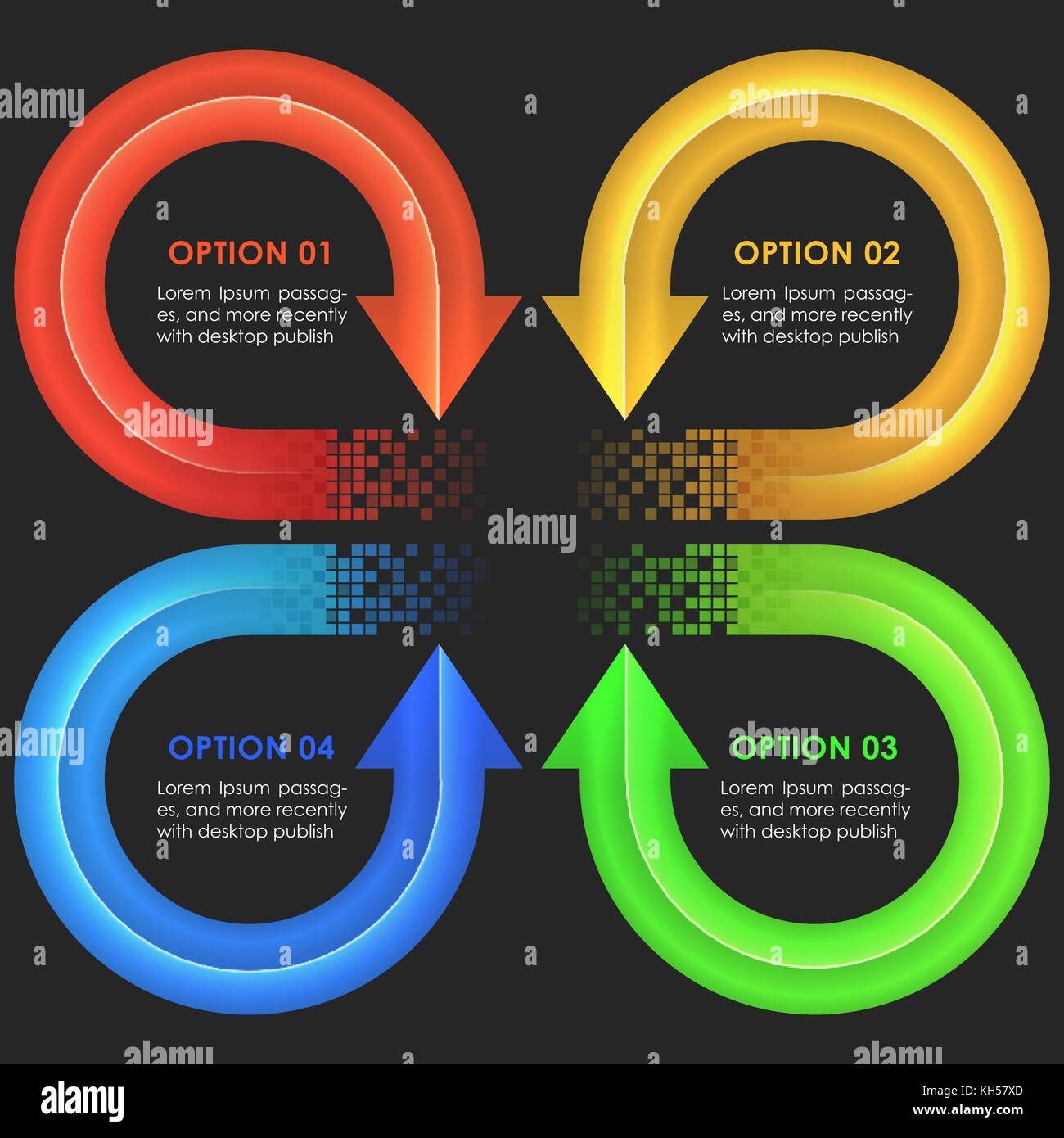 Infographics design template. Circular arrows. Vector illustration in ...