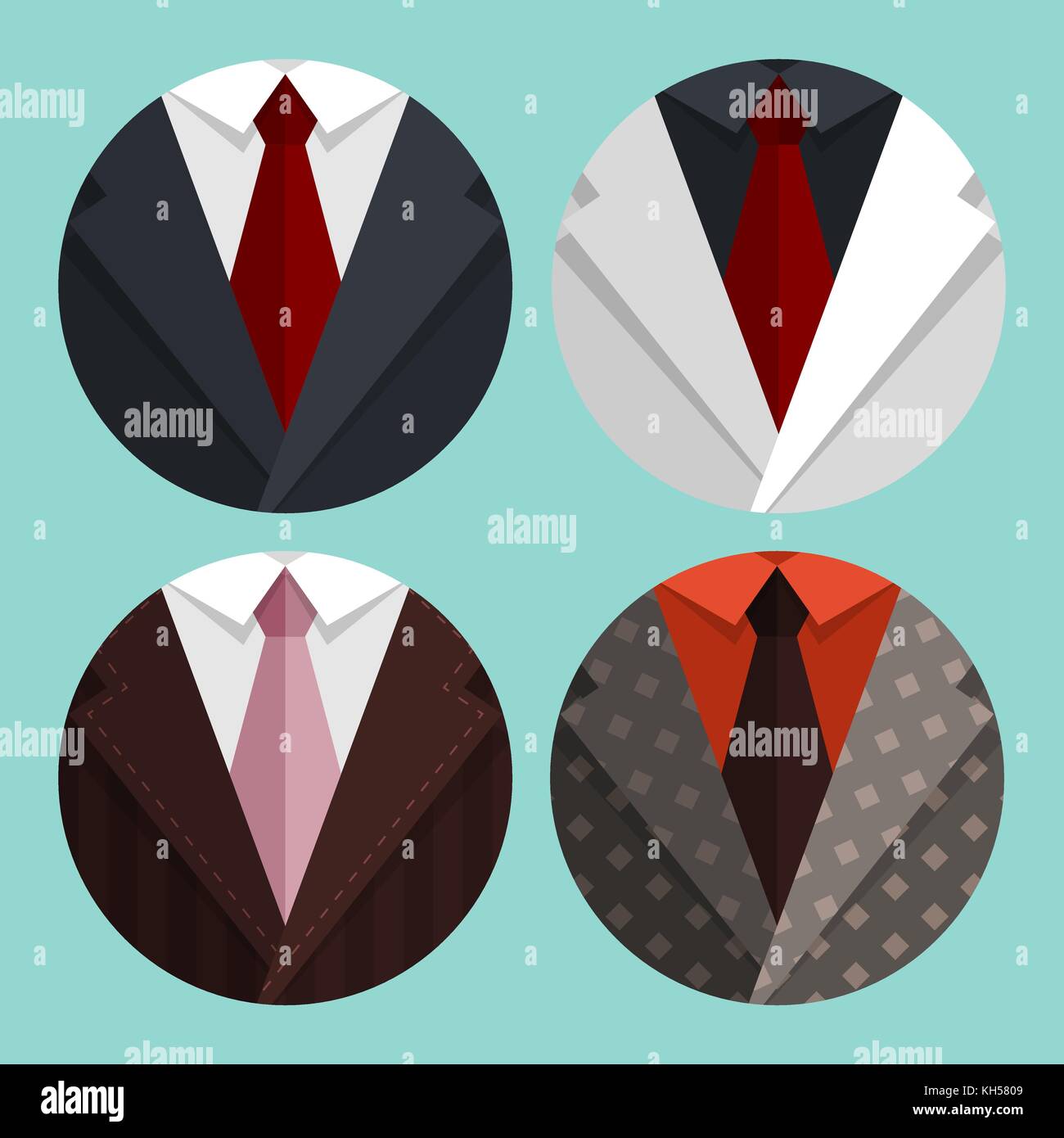 Set Flat Business Jacket And Tie Vector Illustration In Eps10 Stock set-flat-business-jacket-and-tie-vector-illustration-in-eps10-stock