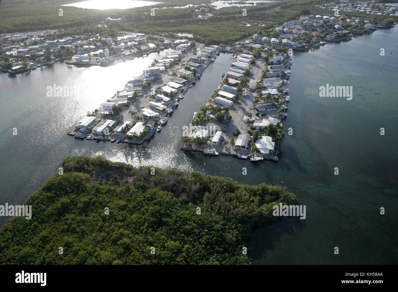 Housing, Florida Keys, Key Largo area, Florida Stock Photo Alamy