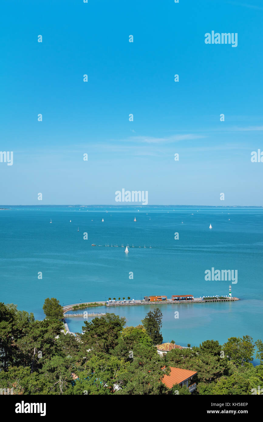 Port of Tihany on Lake Balaton, Hungary Stock Photo