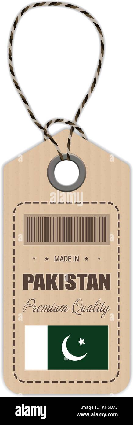 Hang Tag Made In Pakistan With Flag Icon Isolated On A White Background Vector Illustration Stock Vector Image Art Alamy<script async src=