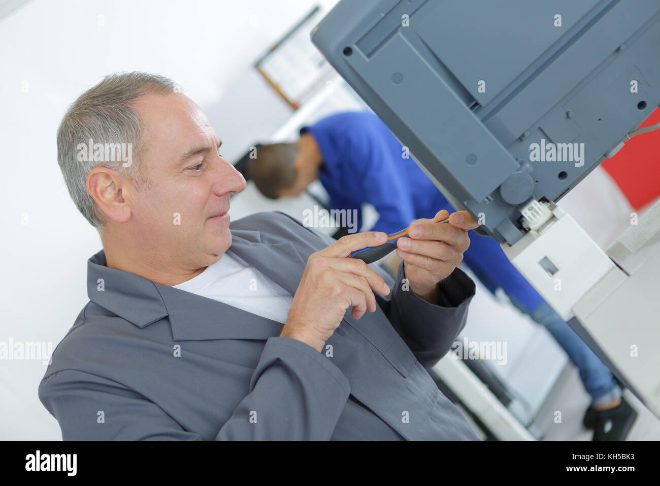 hospital equipment maintenance workers Stock Photo Alamy