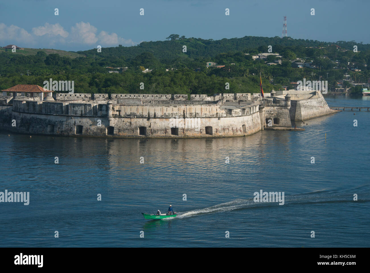 South America, Colombia, Cartagena. Old Spanish walls that once guarded
