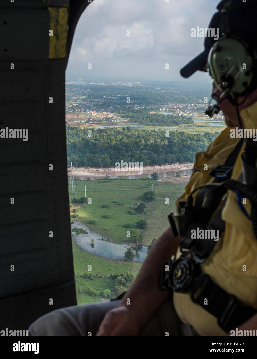 U.S. Secretary of Agriculture Sonny Perdue surveying agricultural damage from Hurricane Harvey
