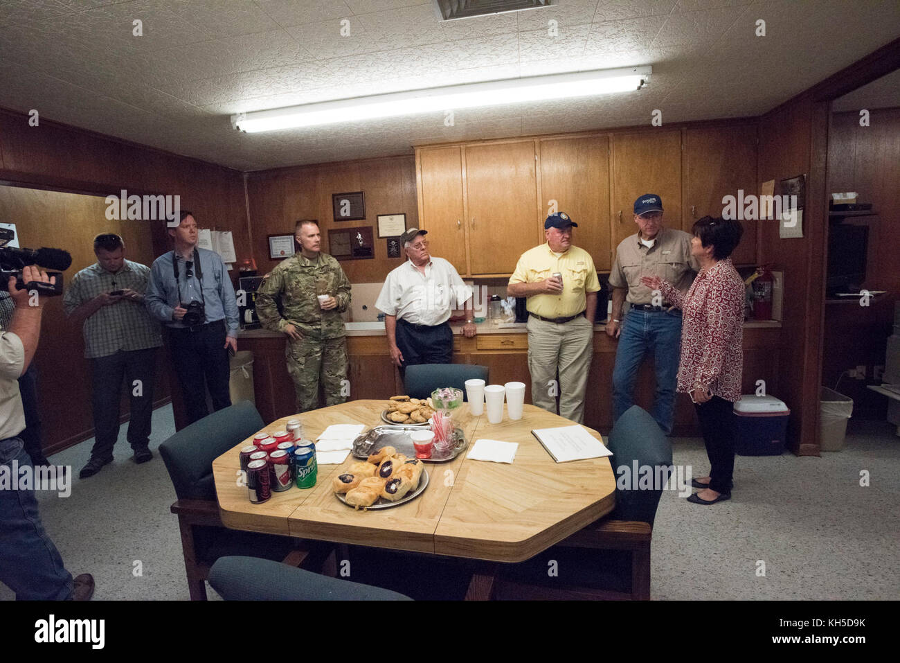 U.S. Secretary of Agriculture Sonny Perdue surveying agricultural damage from Hurricane Harvey