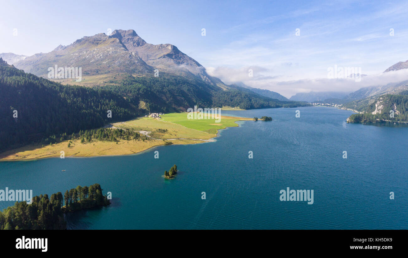 Engadine swiss village lake hi-res stock photography and images - Alamy