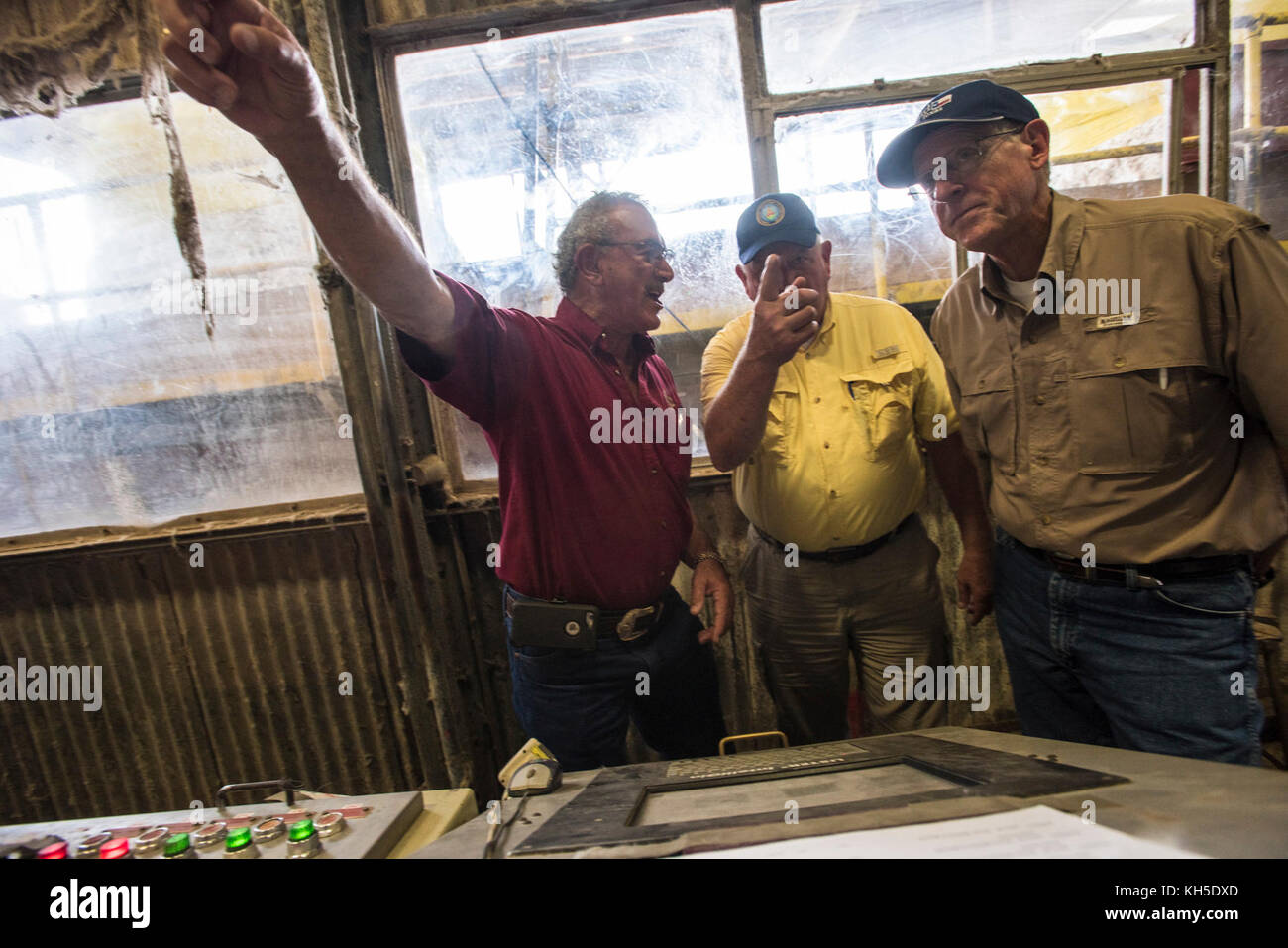 U.S. Secretary of Agriculture Sonny Perdue surveying agricultural damage from Hurricane Harvey