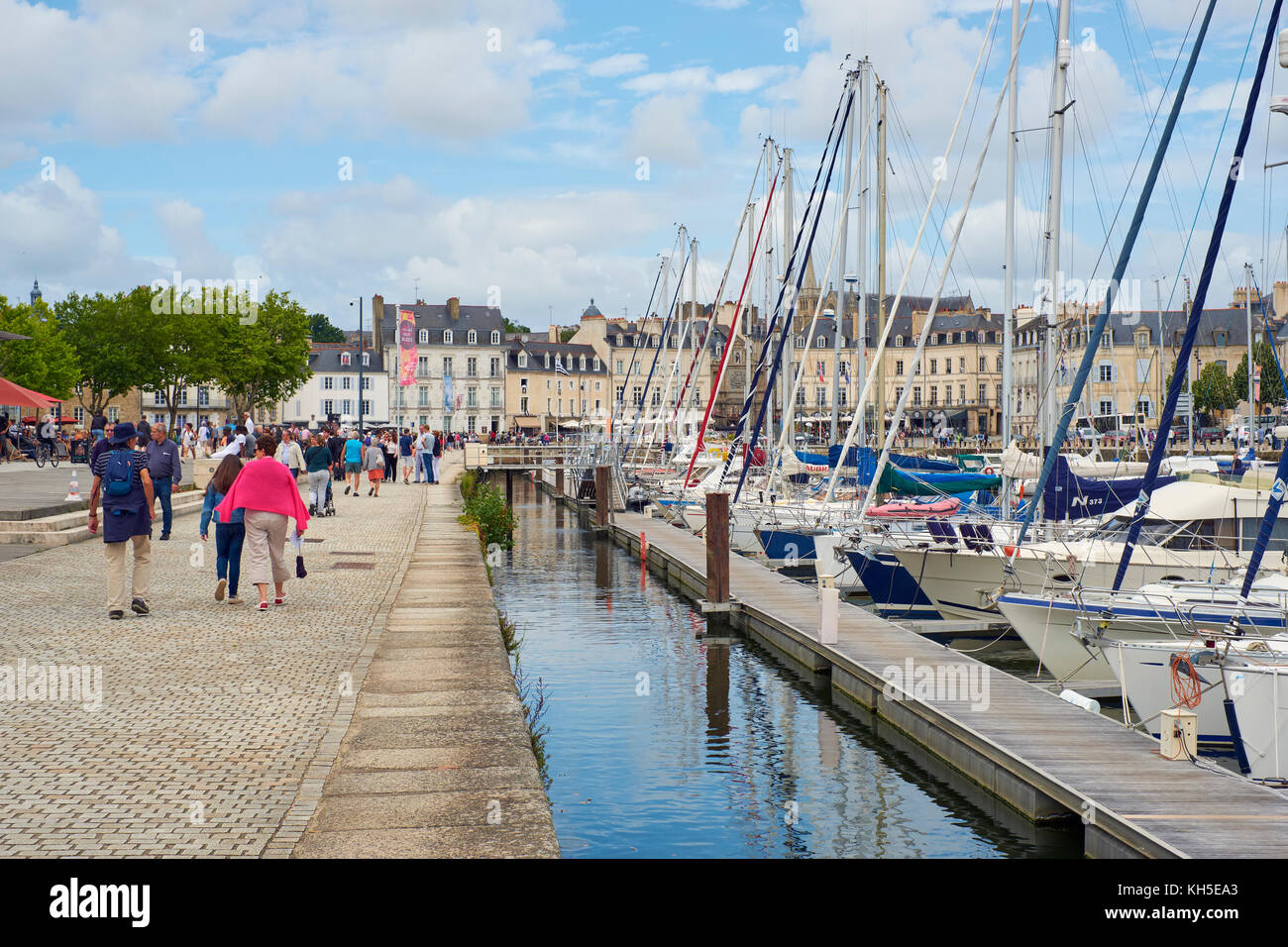 The marina and harbour of Vannes Morbihan Brittany France Stock Photo