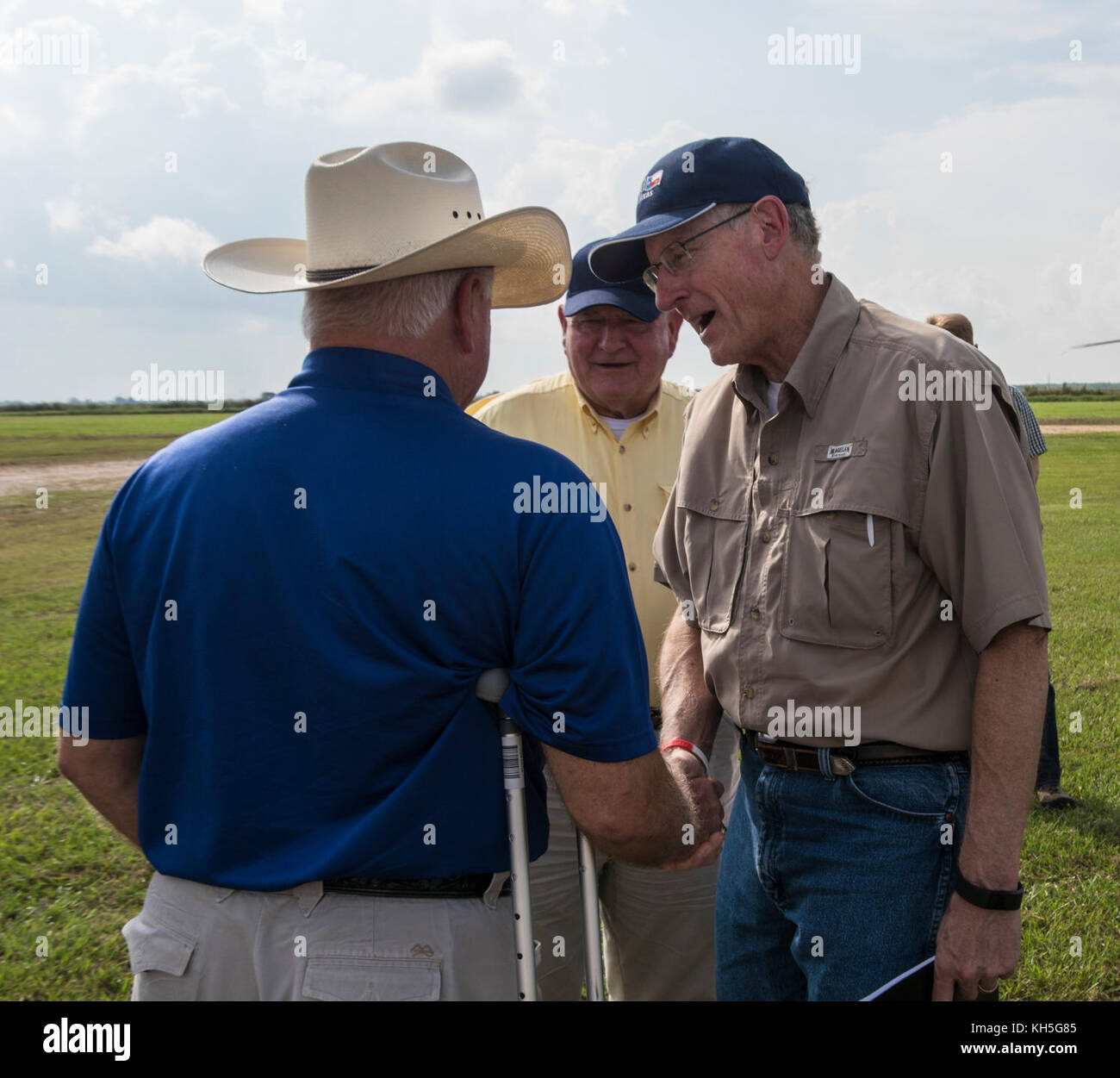 U.S. Secretary of Agriculture Sonny Perdue surveying agricultural damage from Hurricane Harvey