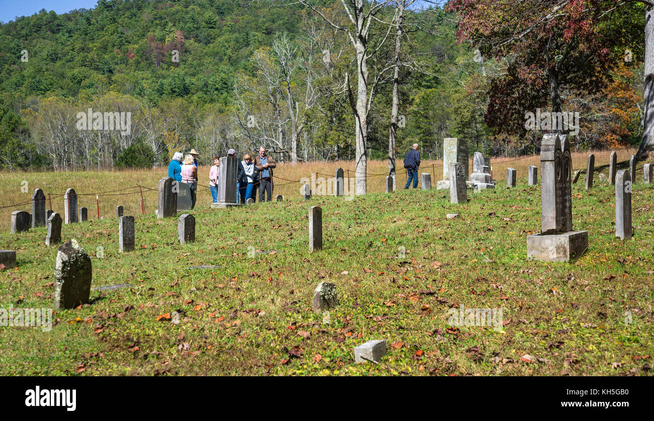 Great Smoky Mountains National Park. Cades Cove loop road Stock Photo