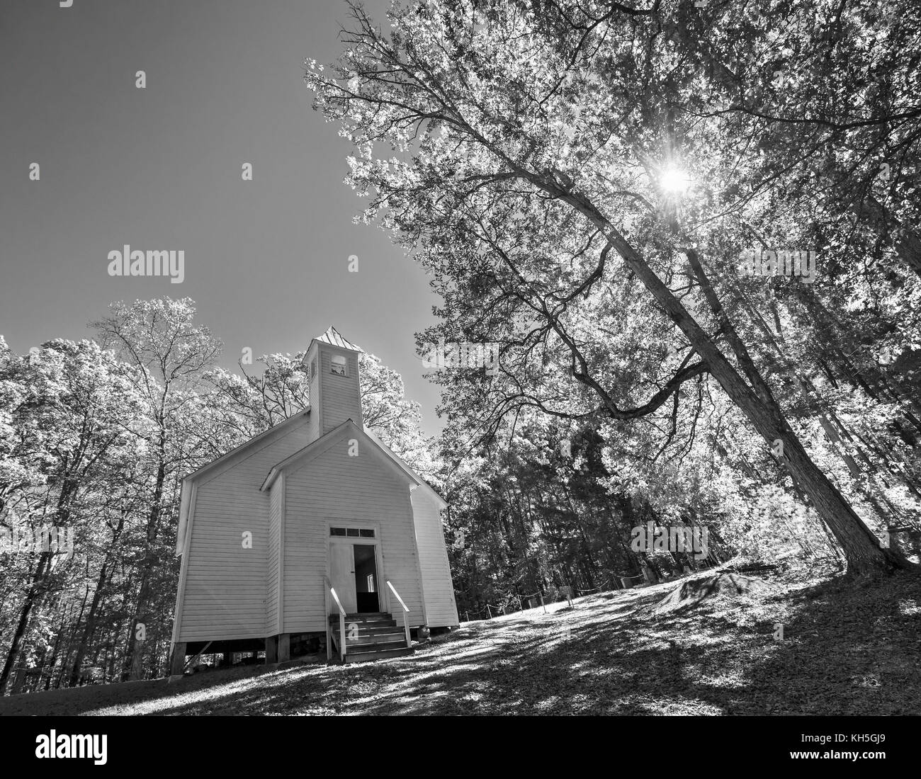 Great Smoky Mountains National Park.  Cades Cove loop road. Stock Photo