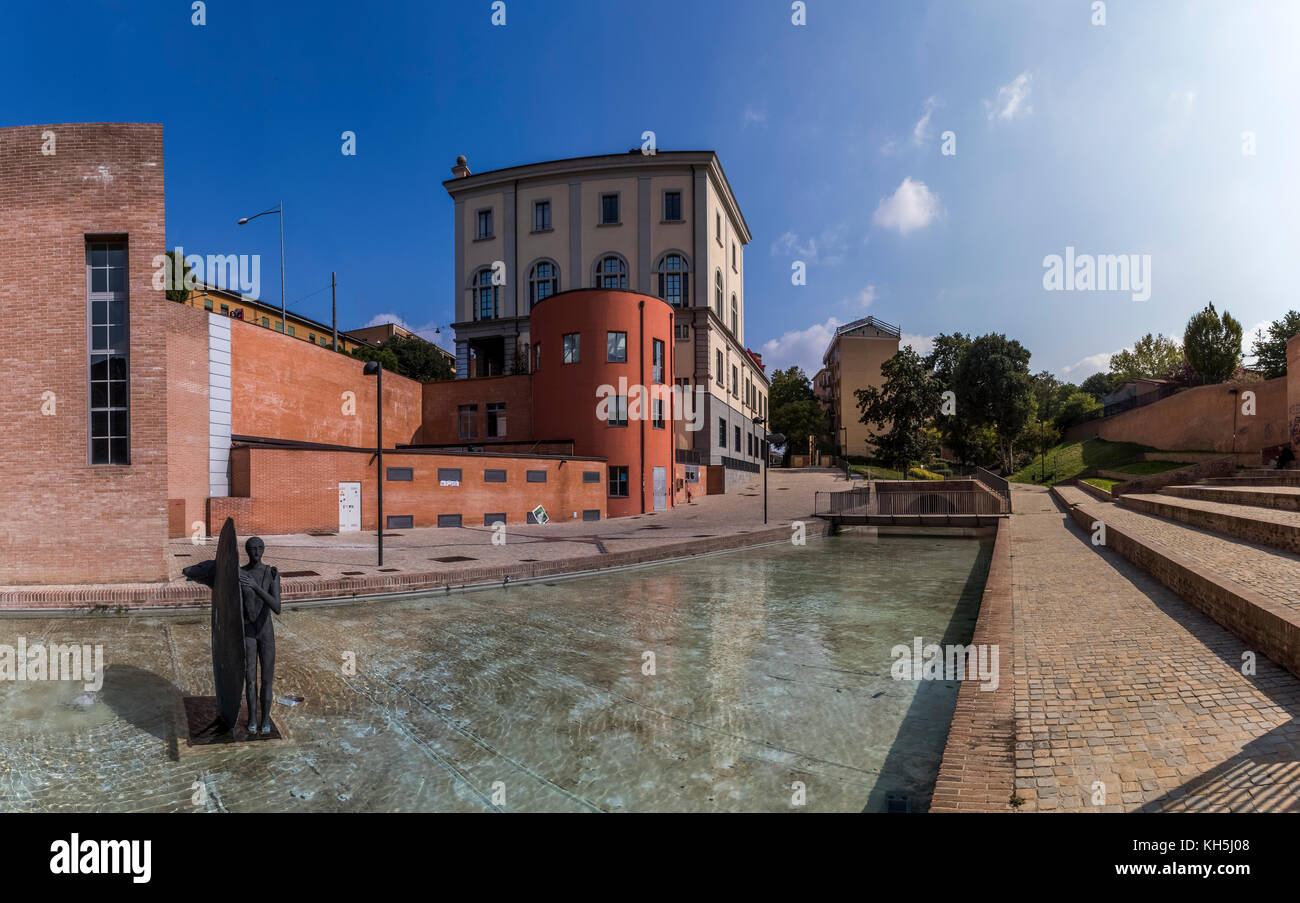 Museum of Modern Art, Bologna city life, Italy. Stock Photo