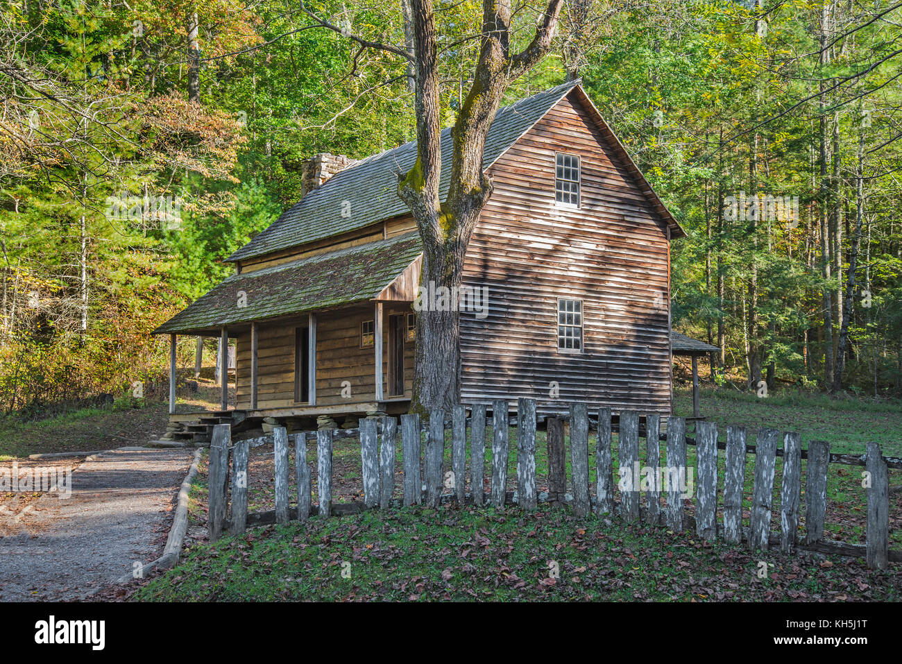 Great Smoky Mountains National Park. Cades Cove loop road Stock Photo
