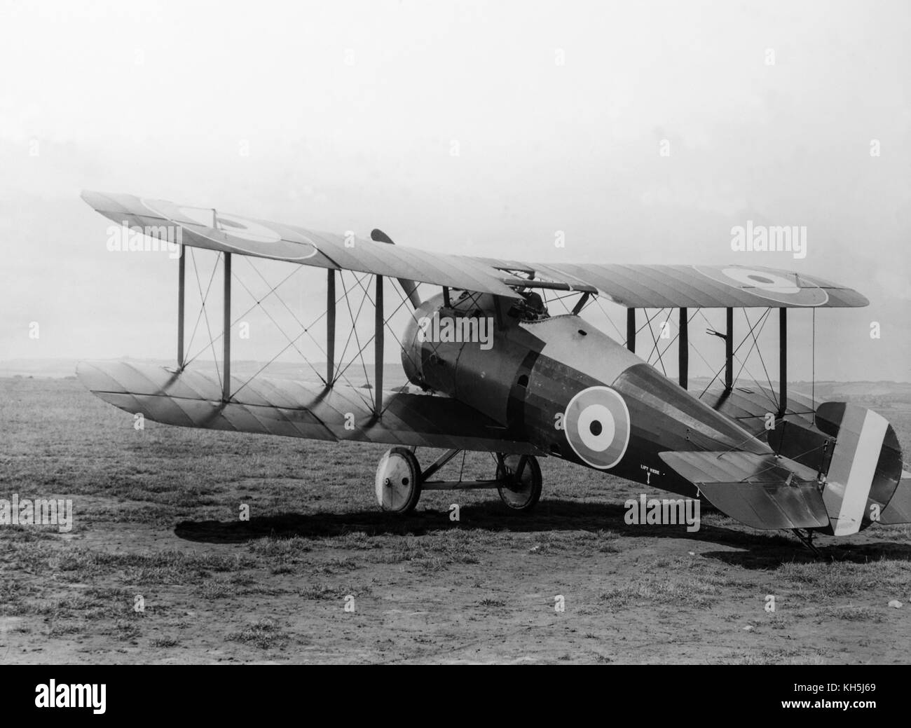 Sopwith 7F.1 Snipe, a British single-seat biplane fighter of the Royal Air Force (RAF). It was designed and built by the Sopwith Aviation Company during the First World War, and came into squadron service a few weeks before the end of the conflict, in late 1918. Stock Photo