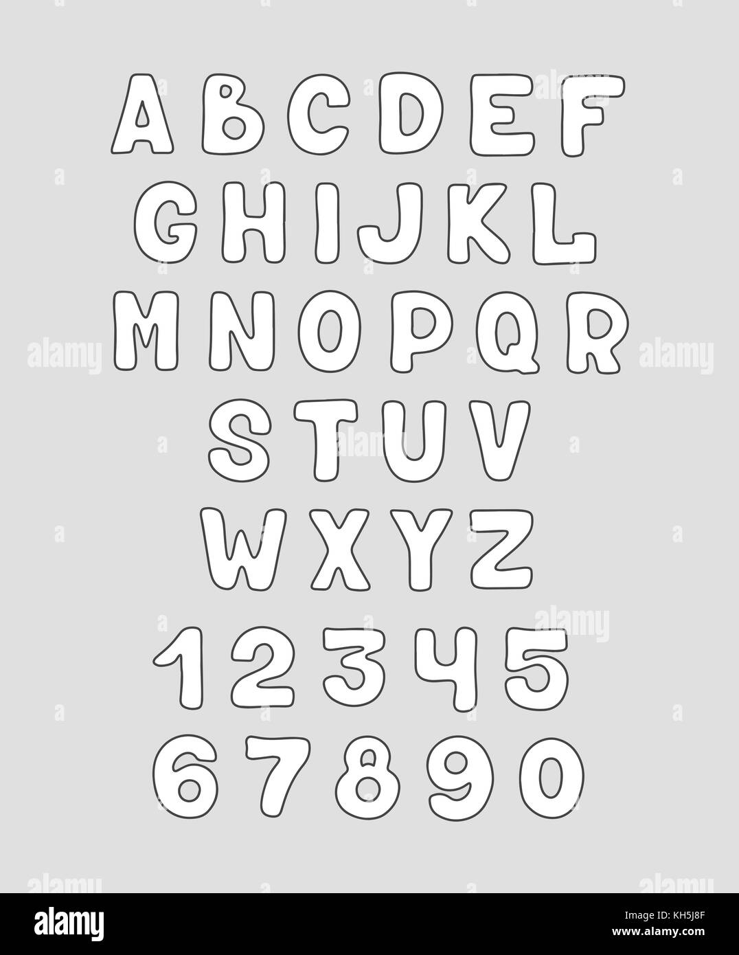 alphabet design set numbers and letters Stock Vector Image & Art - Alamy