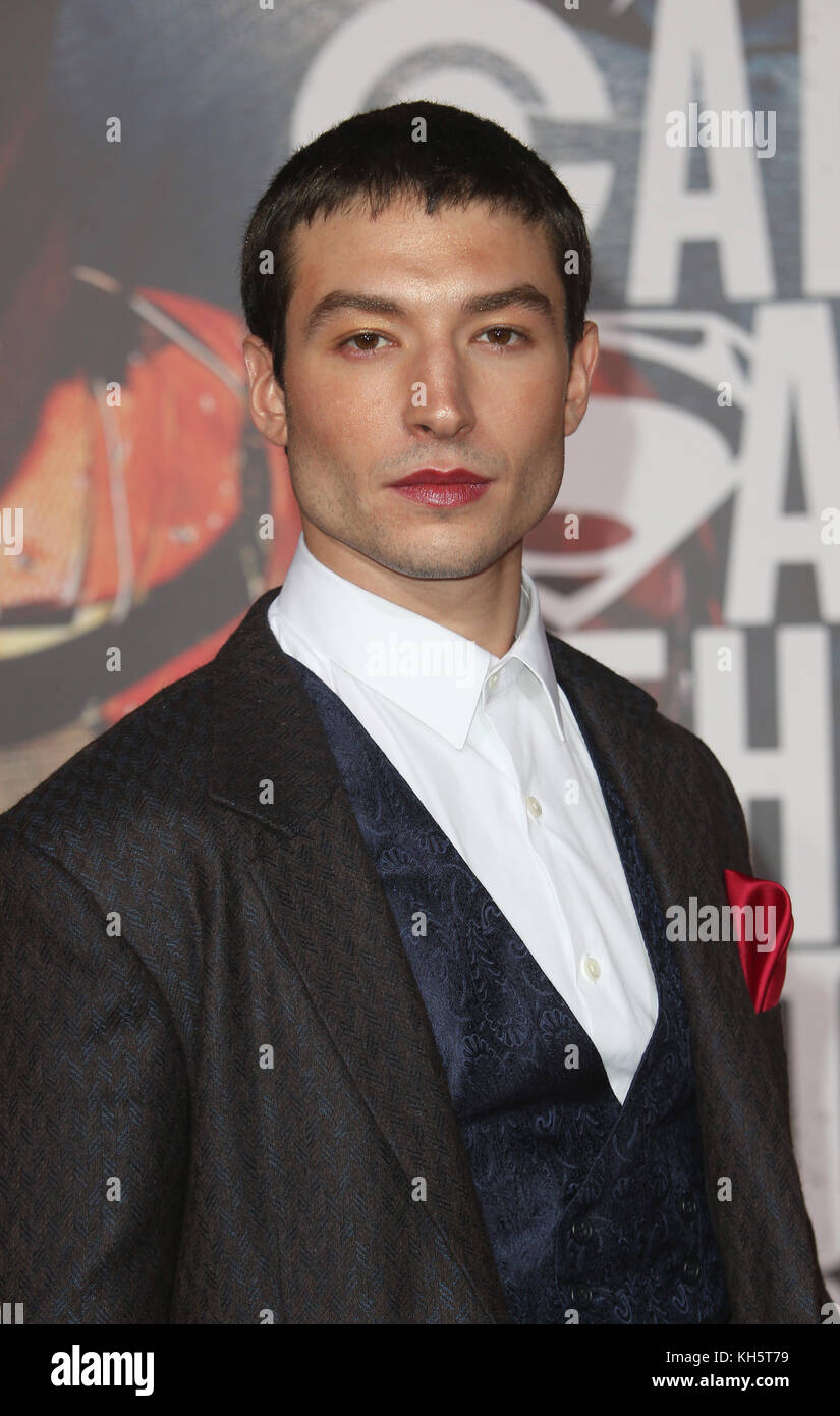 Los Angeles, Ca, USA. 13th Nov, 2017. Ezra Miller at the Justice League