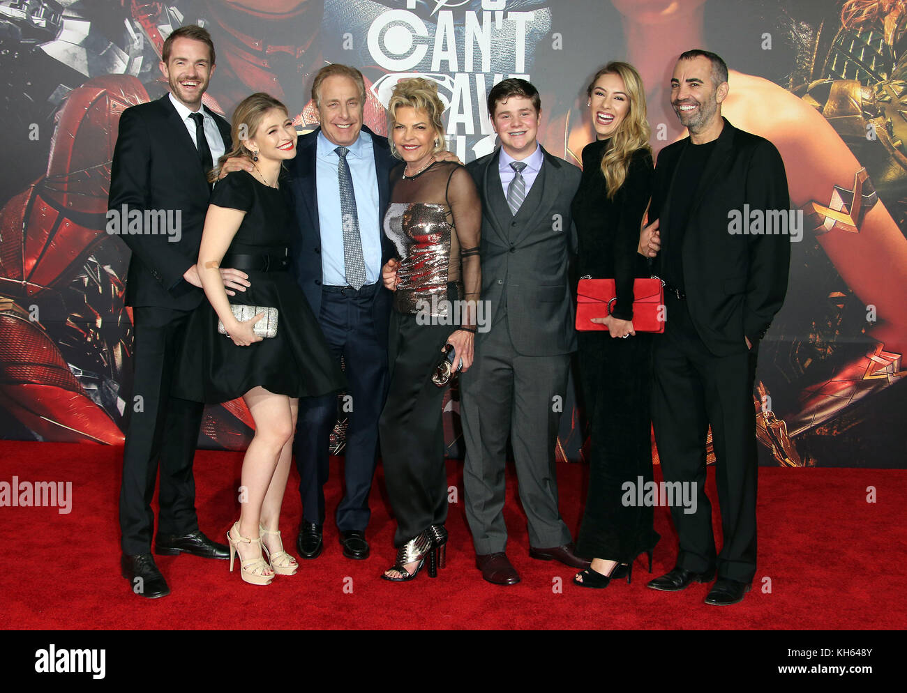 Hollywood, California, USA. 13th Nov, 2017. 13 November 2017 - Hollywood, California - Chuck Roven, Stephanie Haymes, Family. ''Justice League'' Los Angeles Premiere held at the Dolby Theater. Photo Credit: F. Sadou/AdMedia Credit: F. Sadou/AdMedia/ZUMA Wire/Alamy Live News Stock Photo