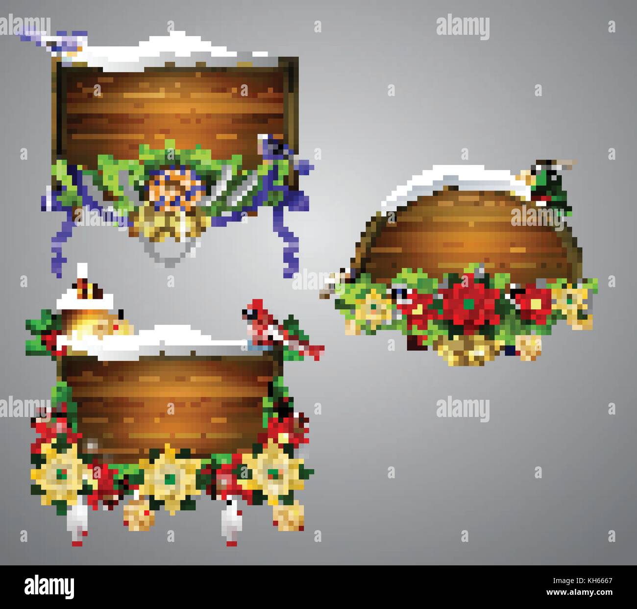 Vector wooden christmas board Stock Vector Image & Art - Alamy