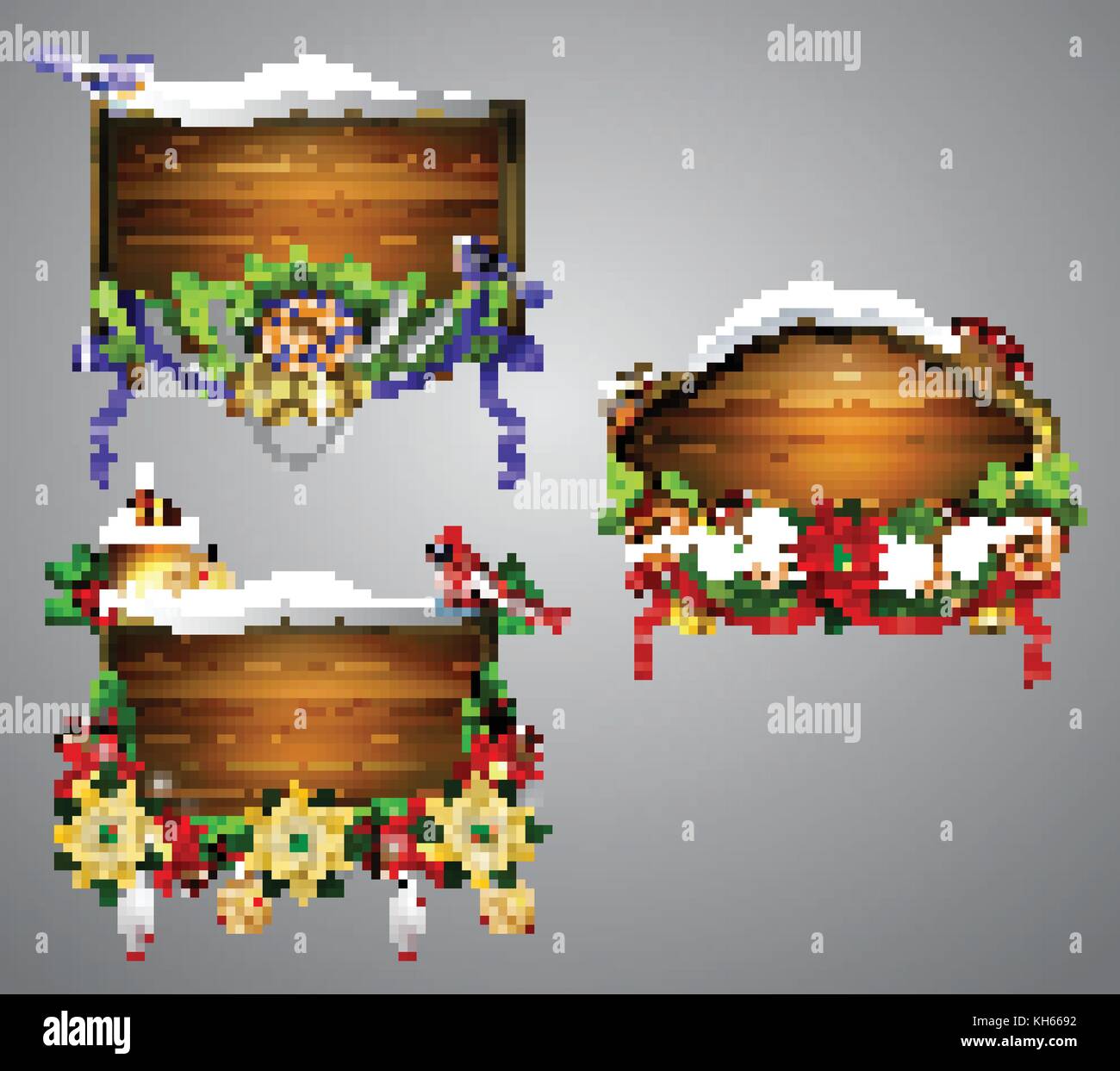 Vector wooden christmas board Stock Vector Image & Art - Alamy