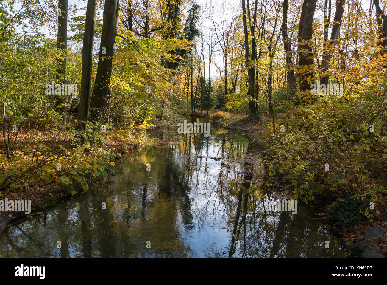 Munich Germany November 3 2017 River In The Englischer Garten