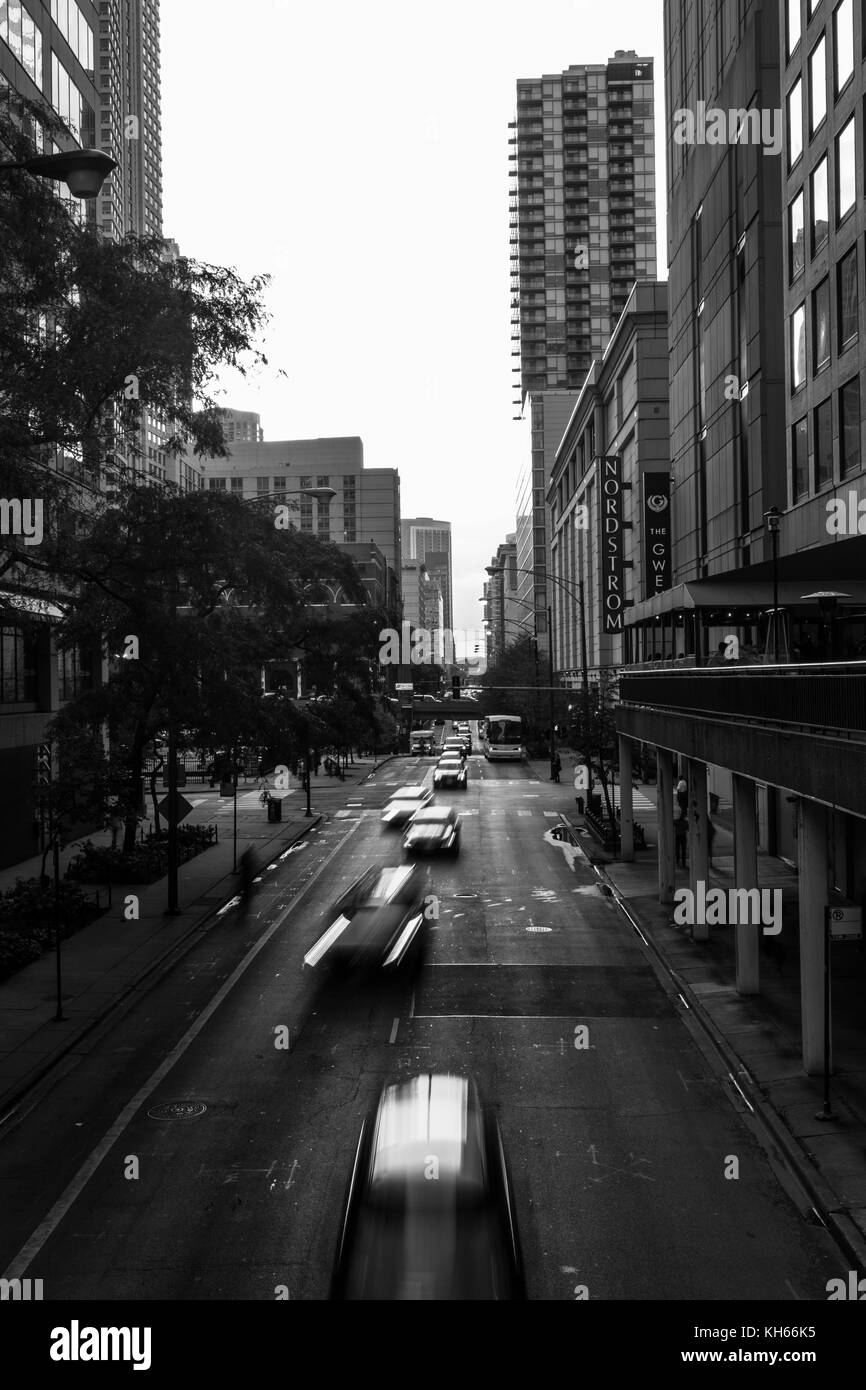 Black and white city view Stock Photo Alamy