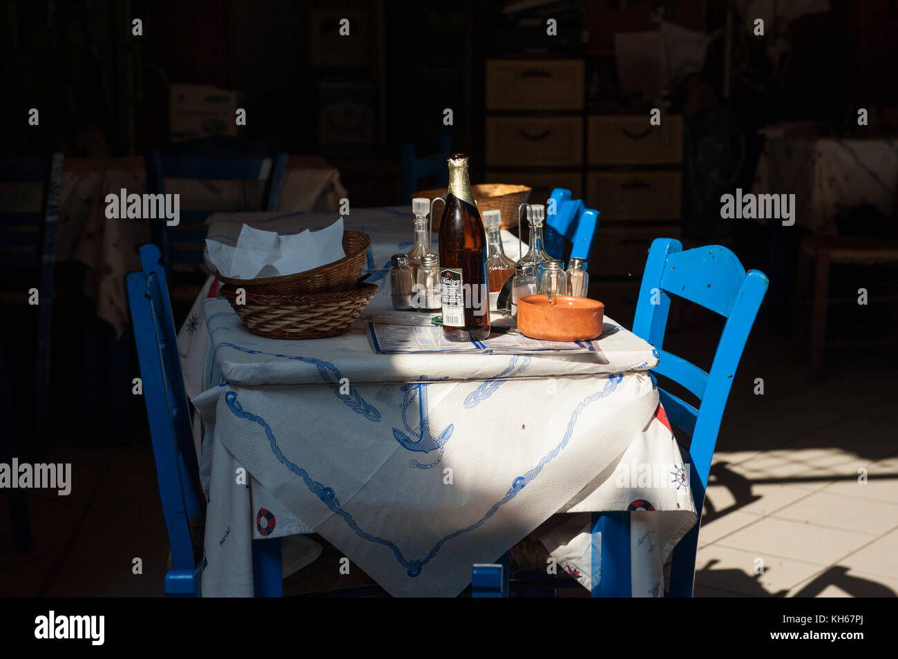 After the Greek lunch at Aegina island Stock Photo