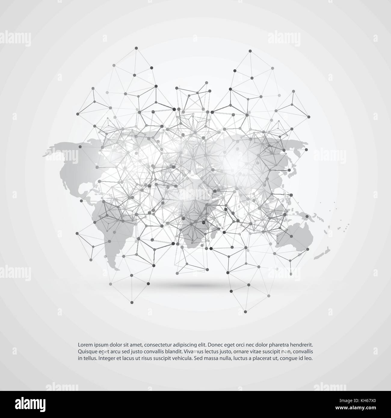 Cloud Computing and Networks Concept with World Map - Global Digital ...