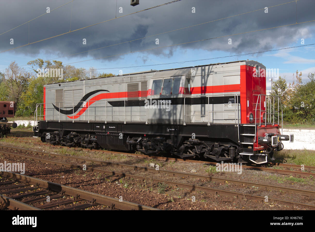 Polish shunting locomotive SM31 Stock Photo