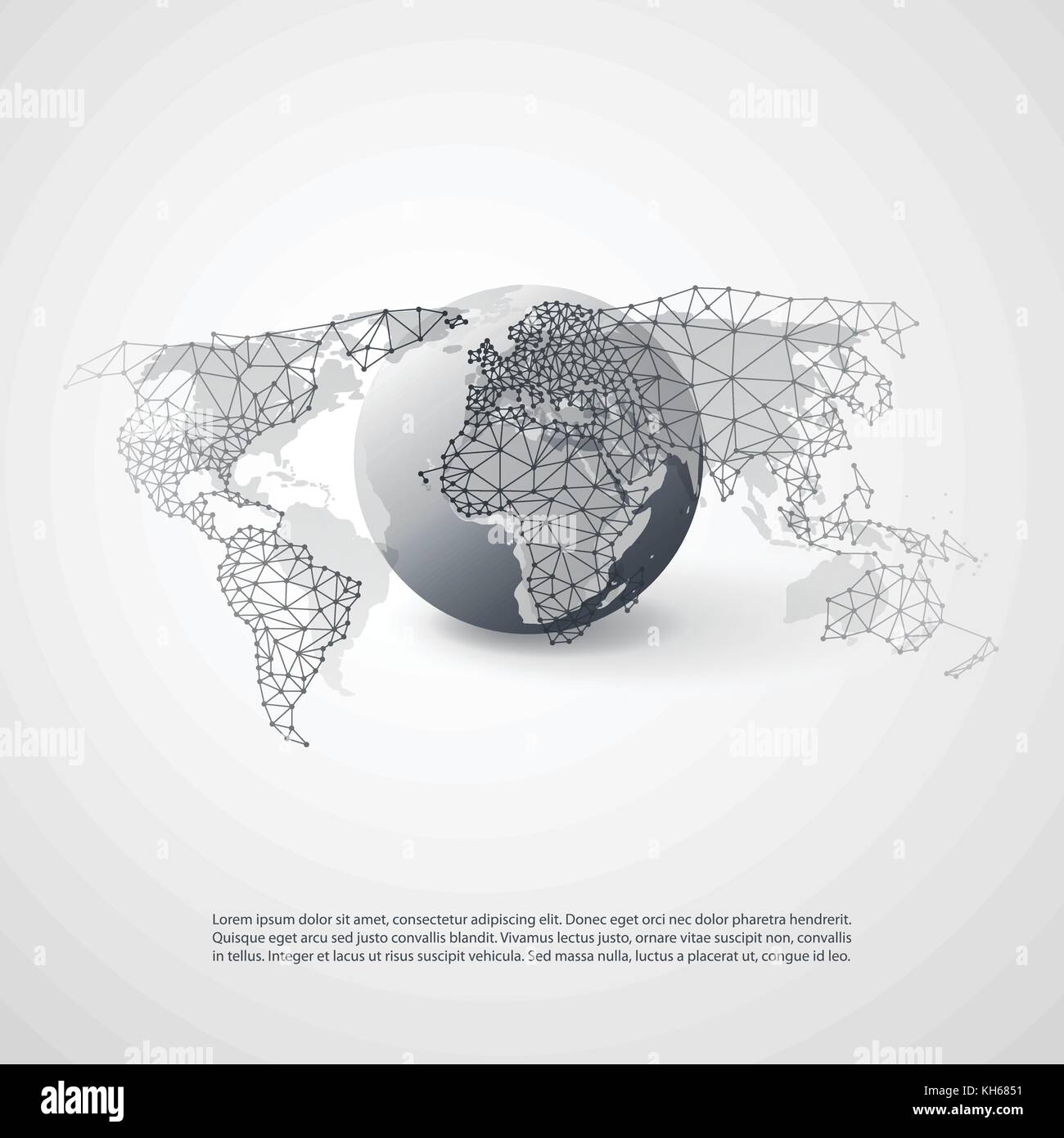 Cloud Computing and Networks Concept with World Map - Global Digital ...