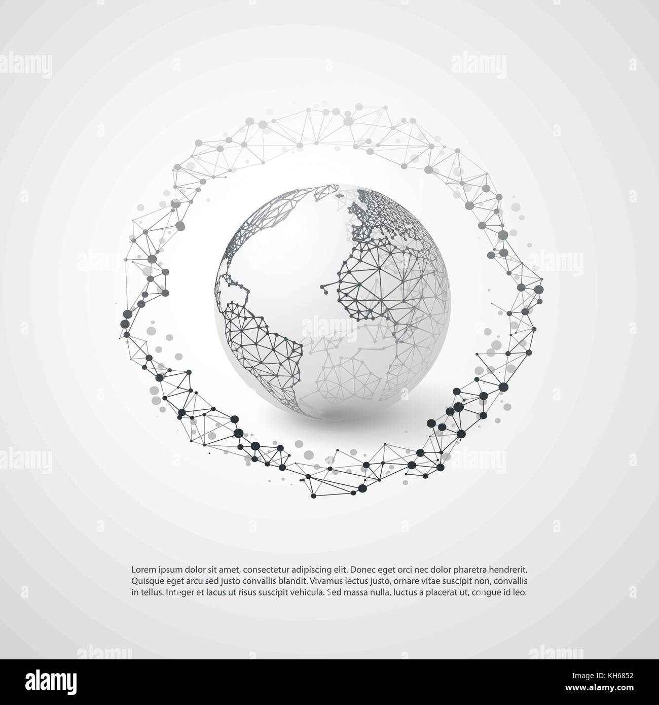Abstract Cloud Computing and Global Network Connections Concept Design ...