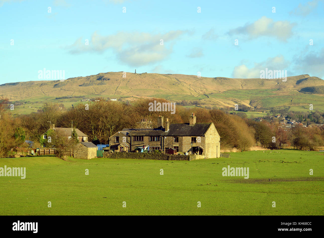 Farmhouse in Friezland in the Peak District National Park Stock Photo