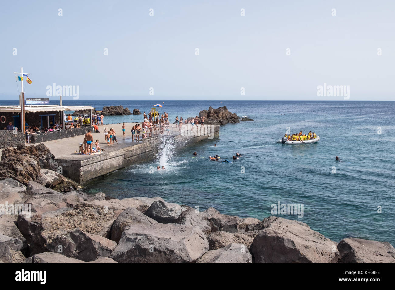 Playa Chica Puerto Del Carmen Lanzarote Canary Islands Spain Stock Photo Alamy