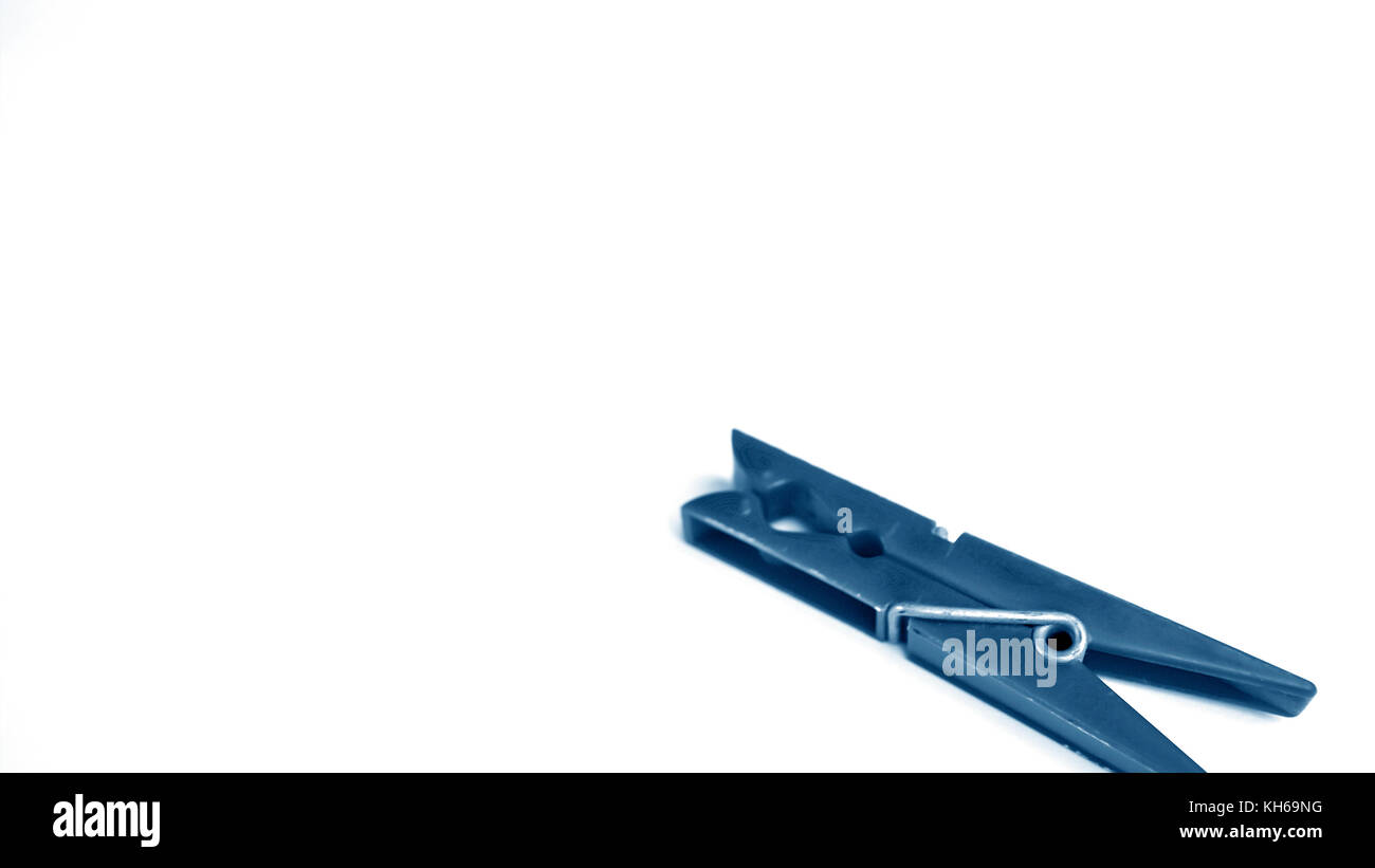 Clips for drying clothes indoors and outdoors. Holders wet cloth Stock