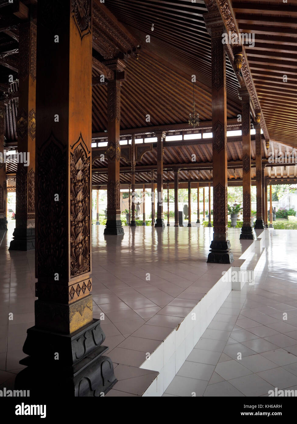 Interior of Javanese architecture in Jogjakarta, Central Java ...