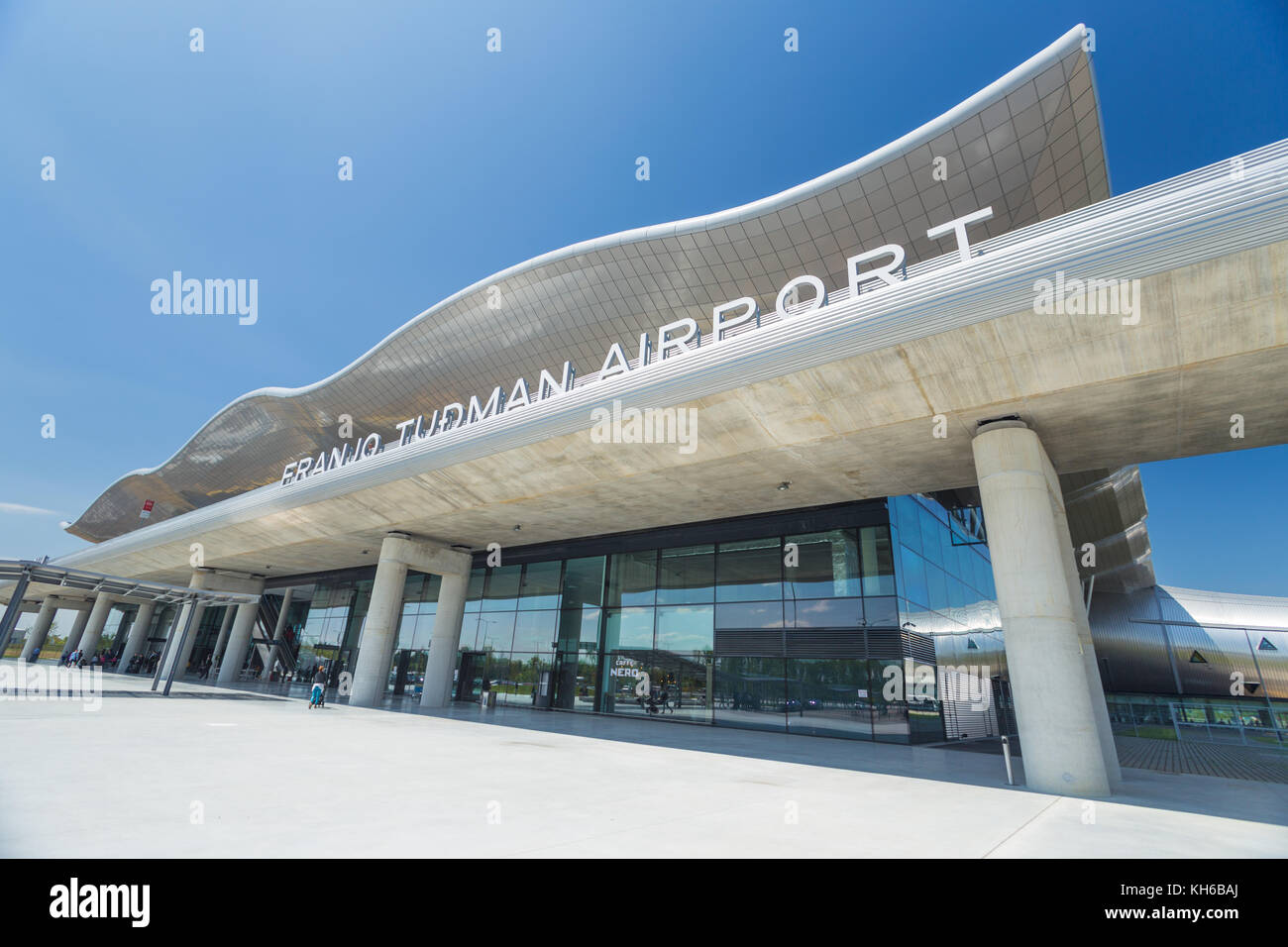 ZAGREB AIRPORT 24 APRIL 2017 Entrance to Franjo Tudjman airport