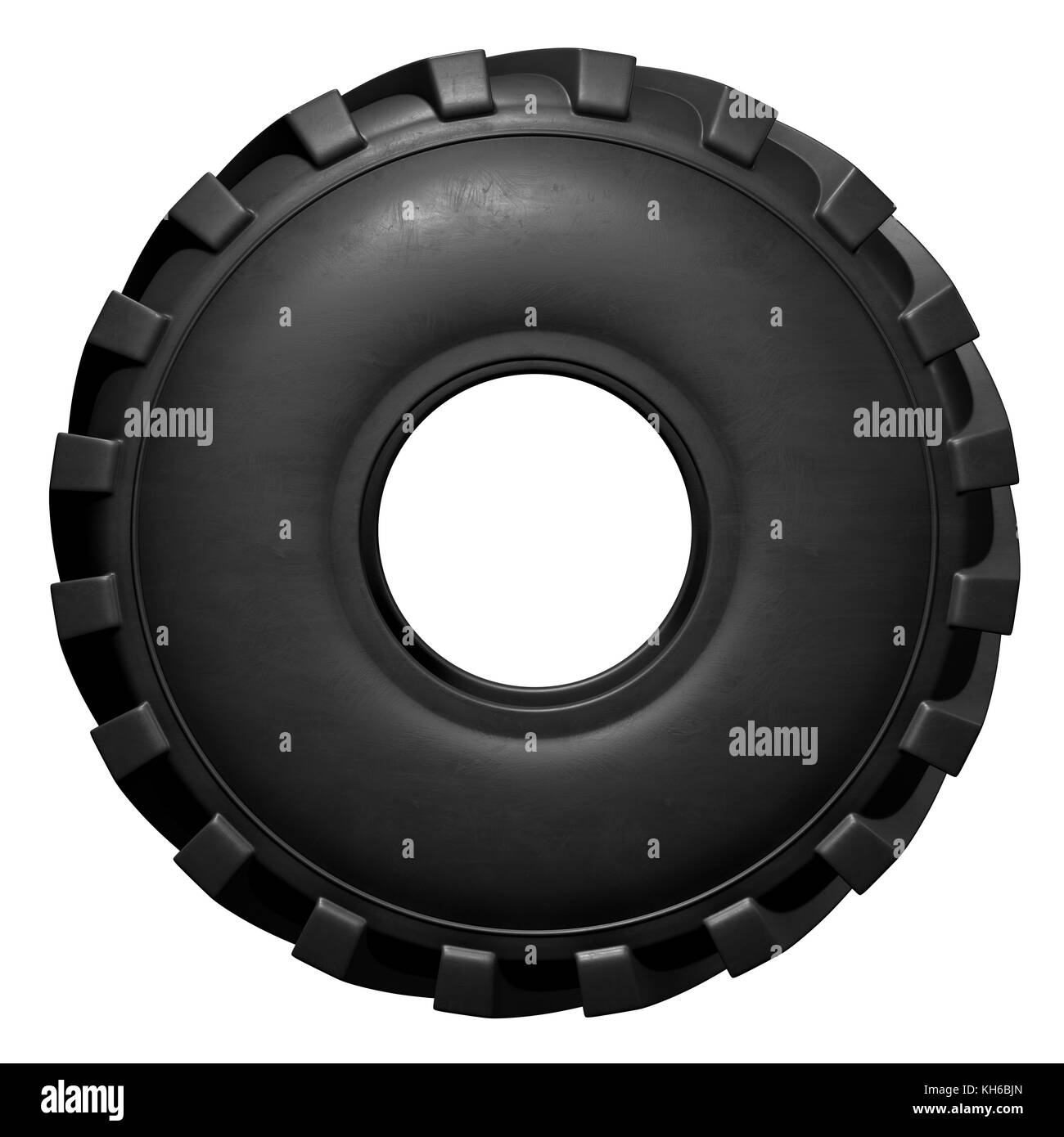 Tractor tire. 3D render Stock Photo