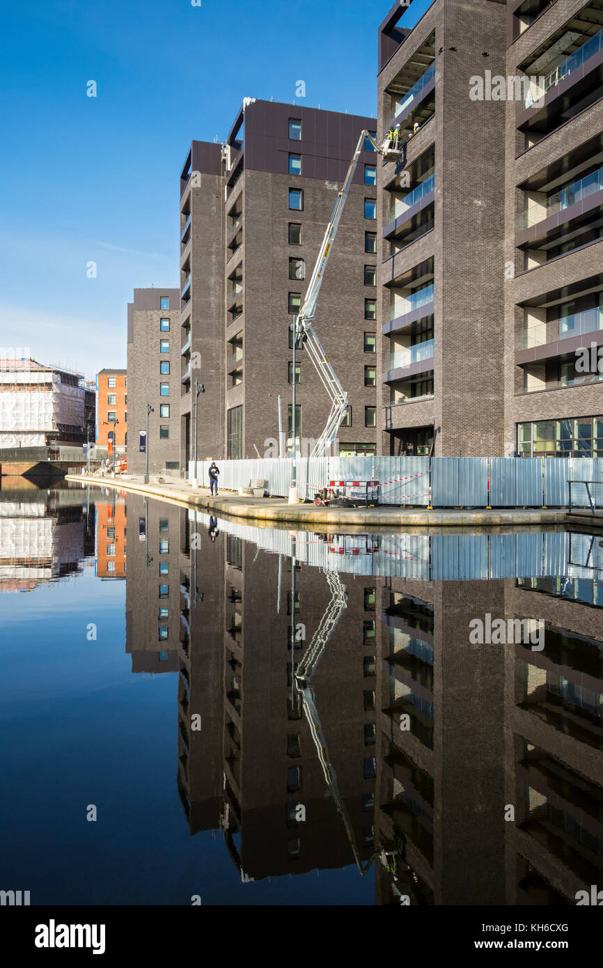 The Cotton Field Wharf apartment blocks and an access platform