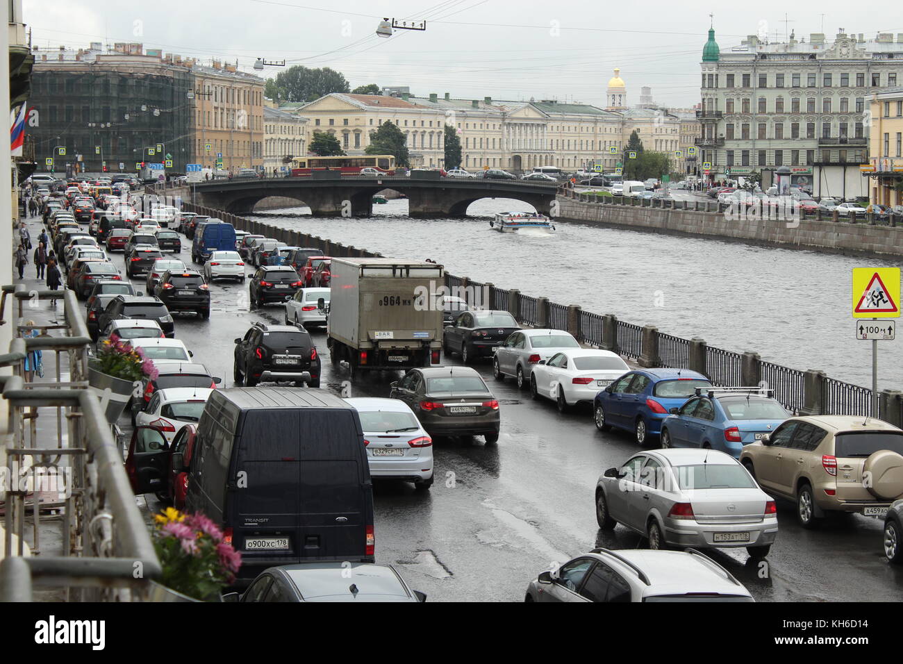 the river Neva view of saint peter burg Russia Stock Photo - Alamy