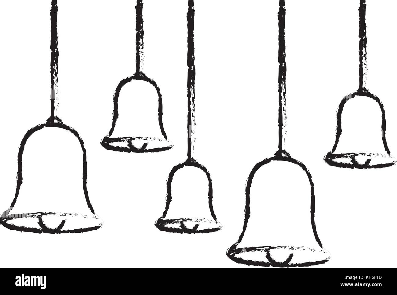 christmas bells hanging decoration traditional Stock Vector Image & Art